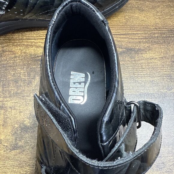 Drew P221 Last Womens 7M Mary Jane Silver Black Mix Patent Leather Comfort Shoe - Picture 8 of 16